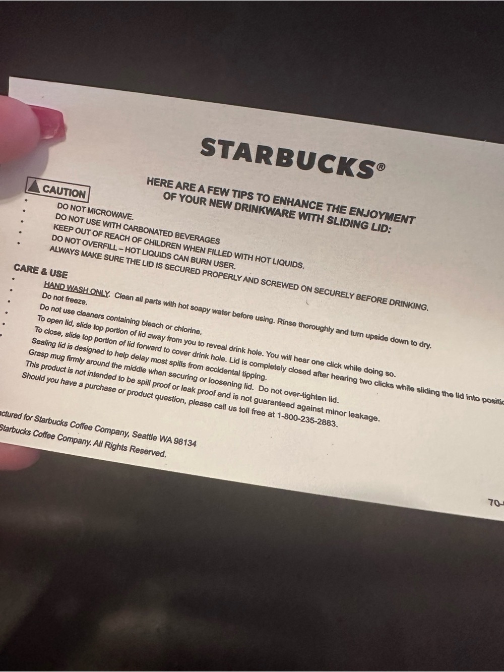 Starbucks Clear/Purple Iridescent Travel Cup with Clear Lid - Picture 5 of 8
